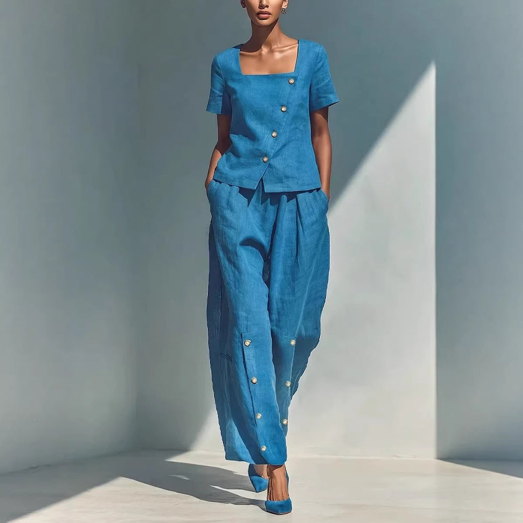 Tailored Linen Two-Piece Set