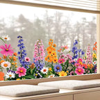 Colorful Floral Bouquet Window Sticker