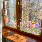 Colorful Floral Bouquet Window Sticker