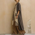 Women's Spring/Summer Cotton Linen Casual Vacation Three-Piece Set