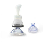 Airway Clearing Device with Manual Suction and Universal Mask Fit