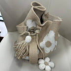 Crochet Bucket Bag for Women