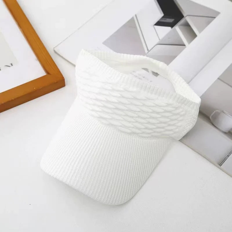 Women's High Ponytail Sun Visor Hat