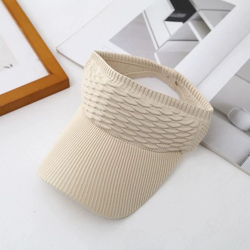 Women's High Ponytail Sun Visor Hat