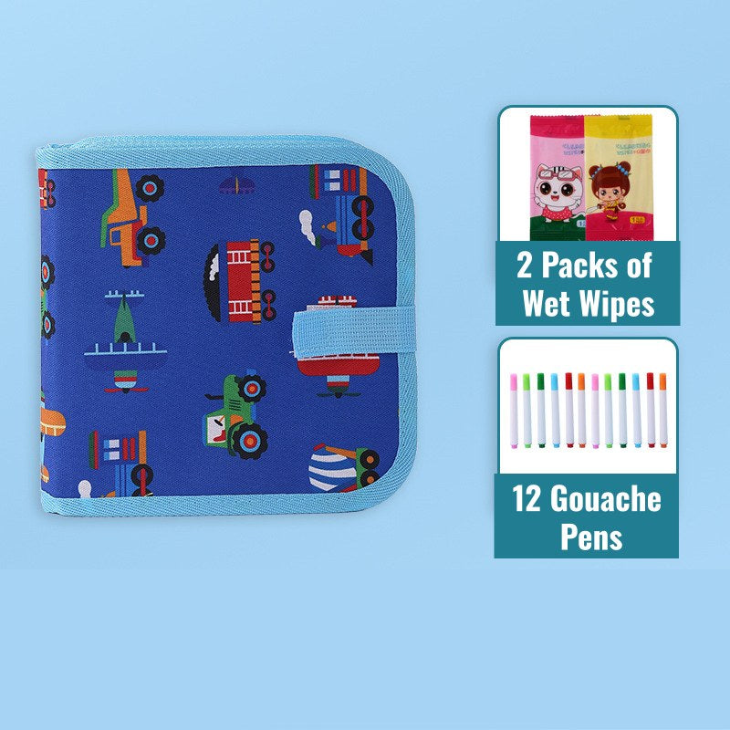 Erasable Doodle Book for Kids with 12 Watercolor Pens