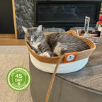Portable Handwoven Cozy Cat Nest Bed