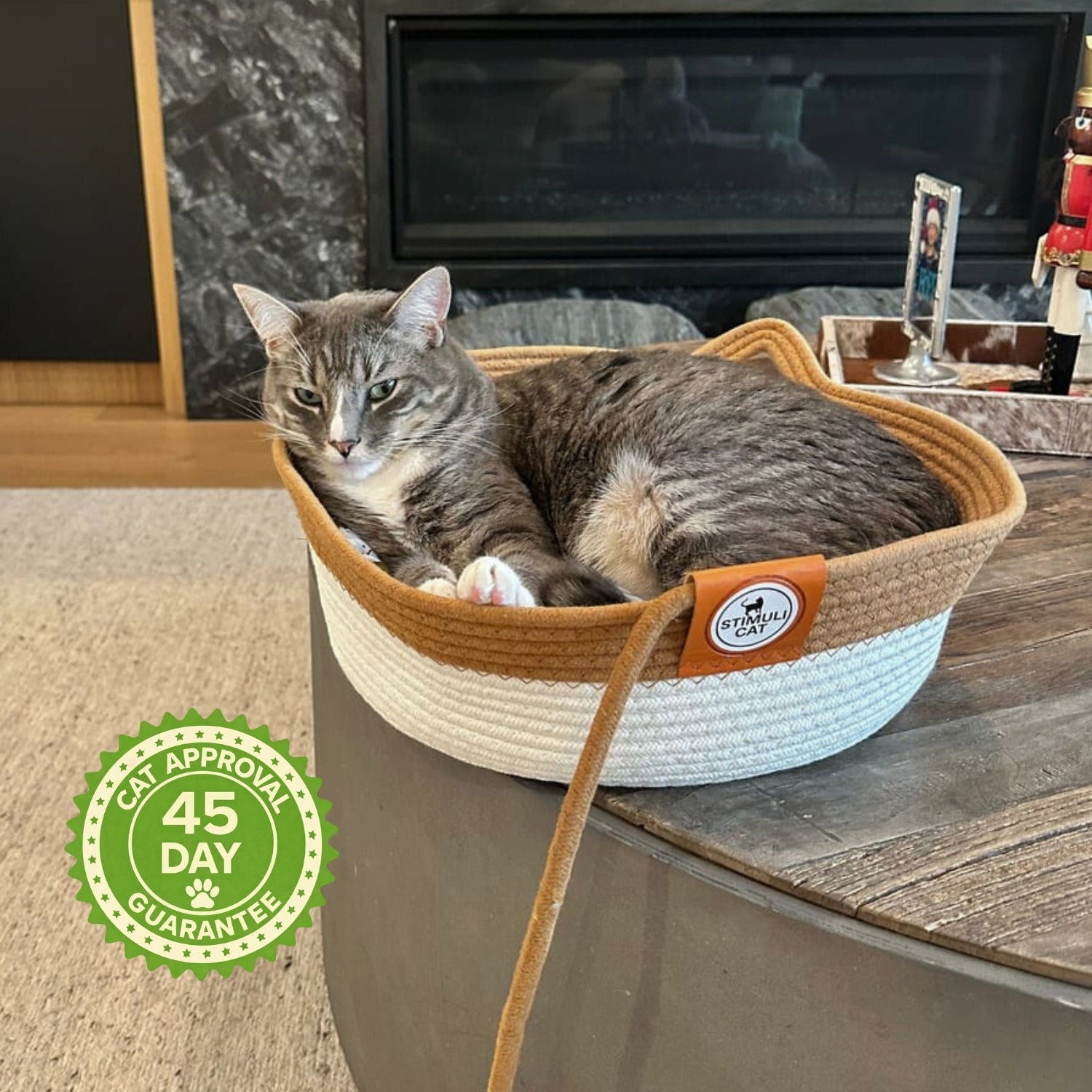 Portable Handwoven Cozy Cat Nest Bed