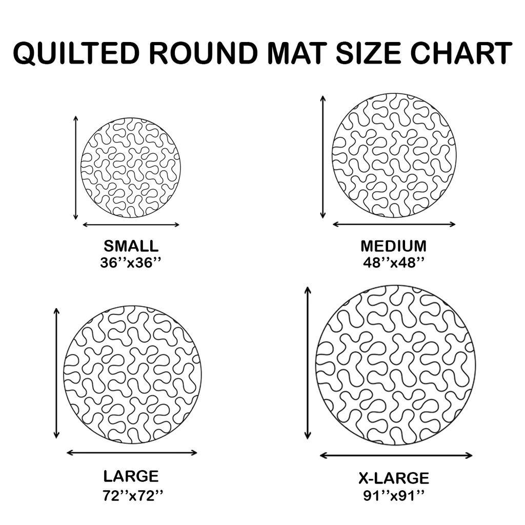 3D Skeleton Vortex Quilted Round Halloween Rug