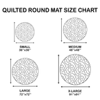 3D Skeleton Vortex Quilted Round Halloween Rug