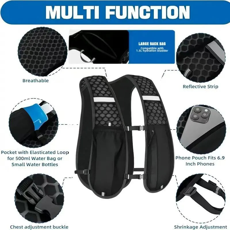 Lightweight Hydration Vest for Running & Outdoor Activities