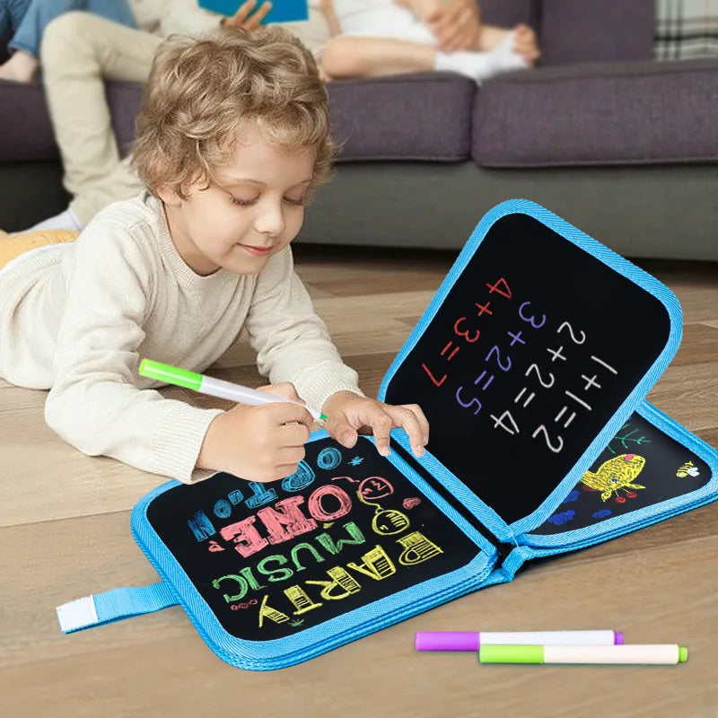 Erasable Doodle Book for KidsToddlers Toys Reusable Drawing Pads with 12 Watercolor Pens Preschool Toy Trip Writing Painting Set Beauty Fashion