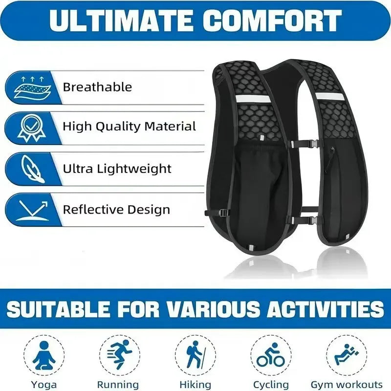 Lightweight Hydration Vest for Running & Outdoor Activities