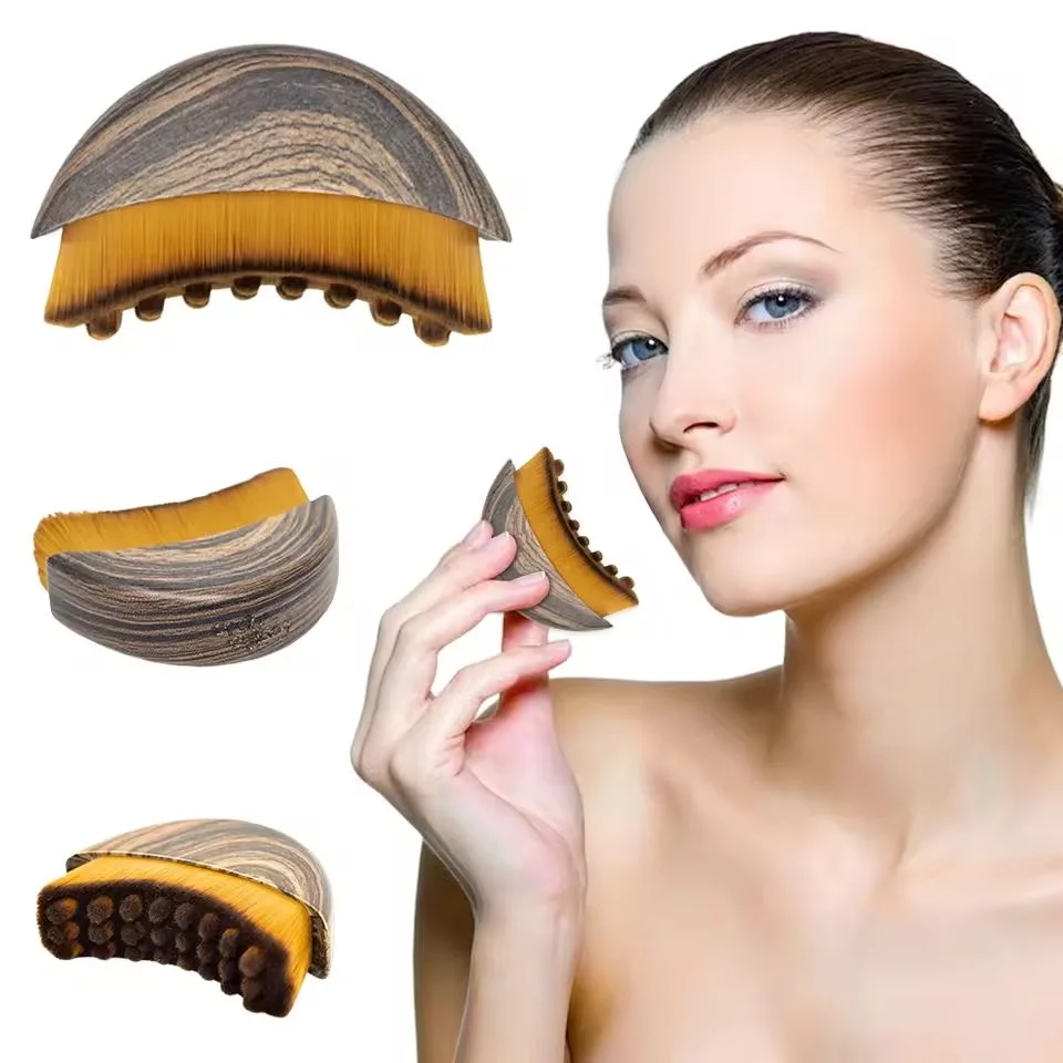 PuffyFace Saver Lymphatic Drainage Wood Face Brush- 3-Minute Depuff Jaw