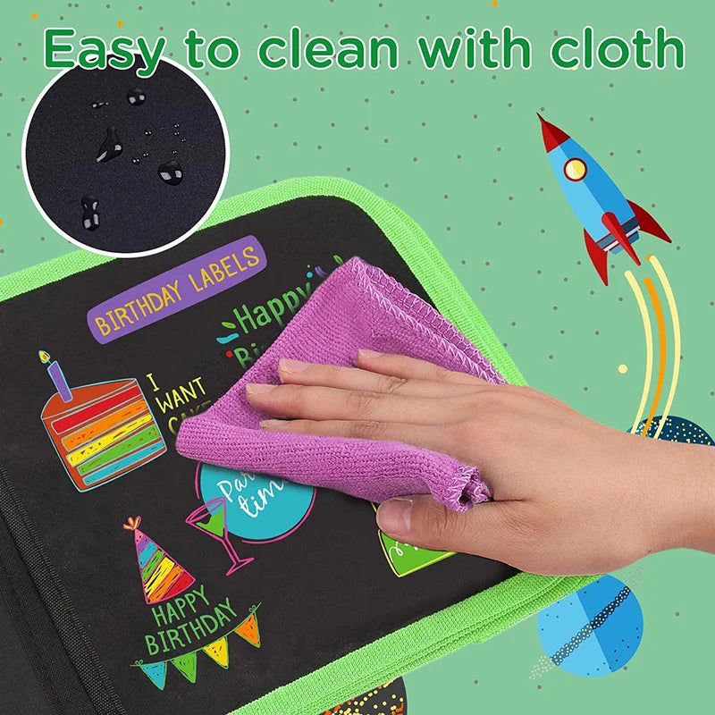 Erasable Doodle Book for KidsToddlers Toys Reusable Drawing Pads with 12 Watercolor Pens Preschool Toy Trip Writing Painting Set Beauty Fashion