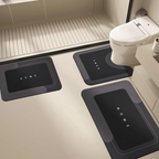 3 Piece Anti Slip Bathroom Mat Set