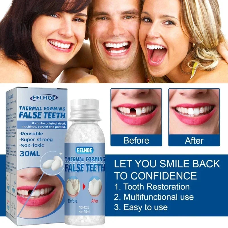 Resin 30ml Temporary Tooth Repair Teeth Gaps False Teeth Solid Glue Denture Adhesive Teeth Whitening-Tooth Beauty