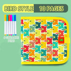 Erasable Doodle Book for KidsToddlers Toys Reusable Drawing Pads with 12 Watercolor Pens Preschool Toy Trip Writing Painting Set Beauty Fashion