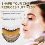 PuffyFace Saver Lymphatic Drainage Wood Face Brush- 3-Minute Depuff Jaw