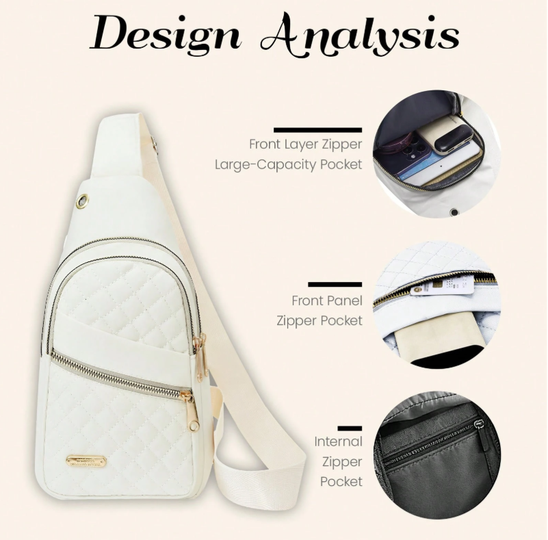 Fashionable Quilted Crossbody Bag
