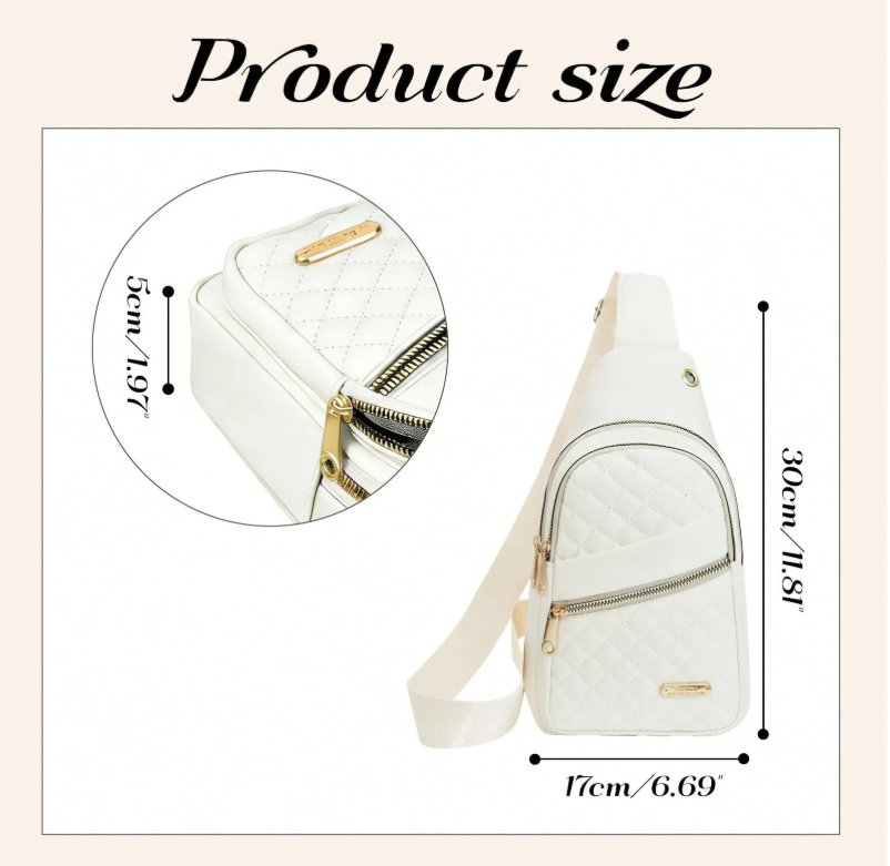 Fashionable Quilted Crossbody Bag