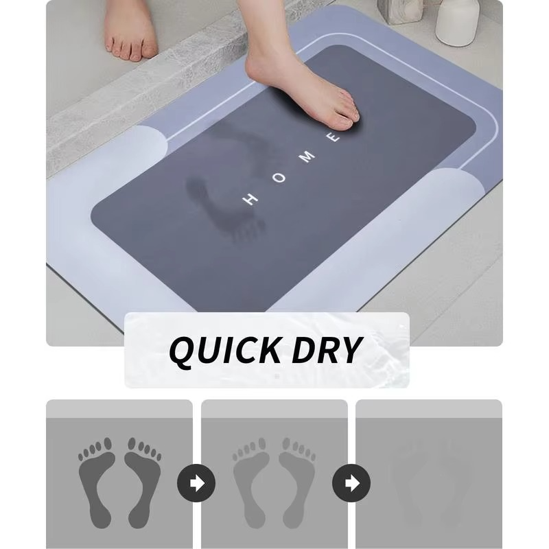 3 Piece Anti Slip Bathroom Mat Set