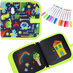 Erasable Doodle Book for KidsToddlers Toys Reusable Drawing Pads with 12 Watercolor Pens Preschool Toy Trip Writing Painting Set Beauty Fashion