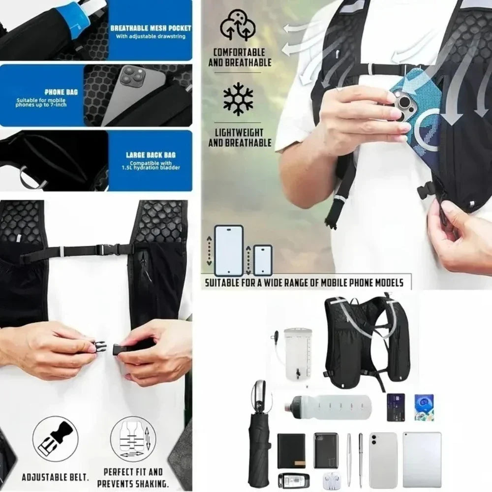 Lightweight Hydration Vest for Running & Outdoor Activities