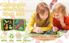 Erasable Doodle Book for KidsToddlers Toys Reusable Drawing Pads with 12 Watercolor Pens Preschool Toy Trip Writing Painting Set Beauty Fashion