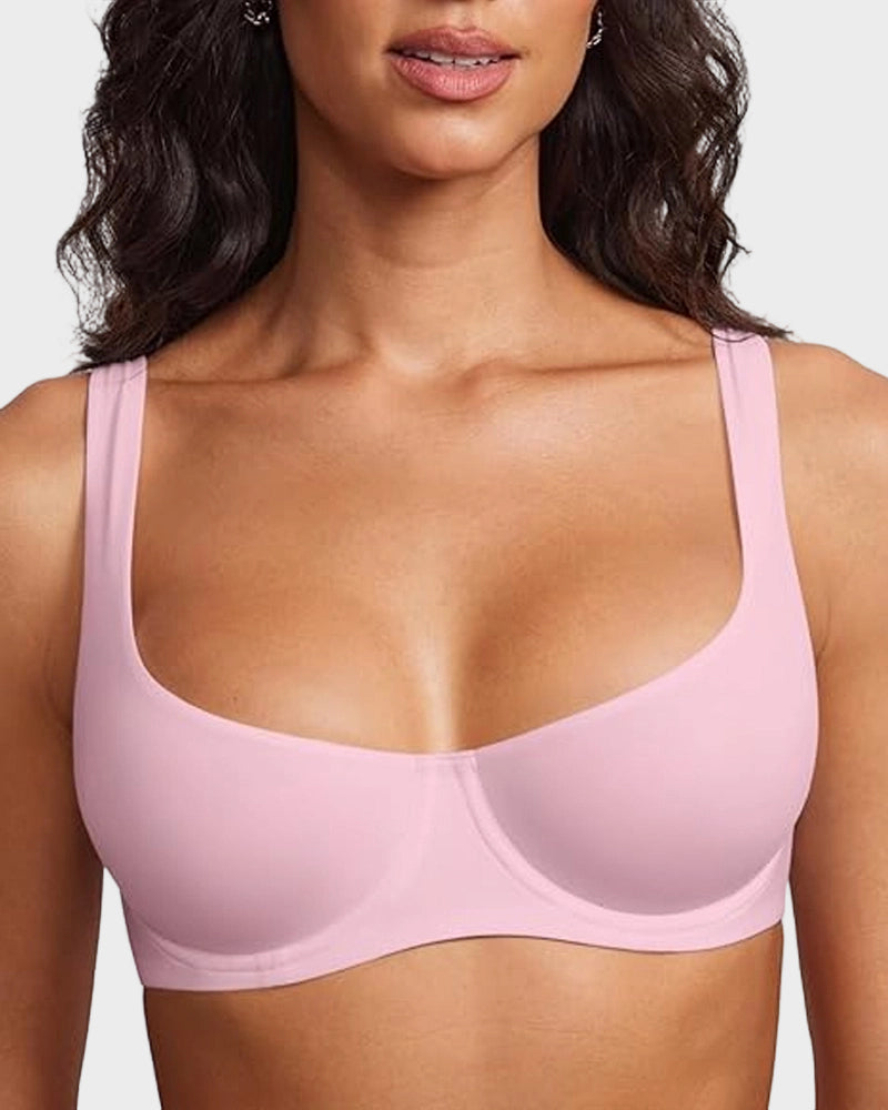 Seamless Unlined Underwire Balconette Bra