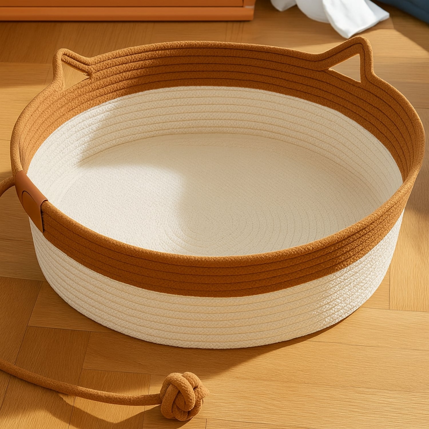 Portable Handwoven Cozy Cat Nest Bed
