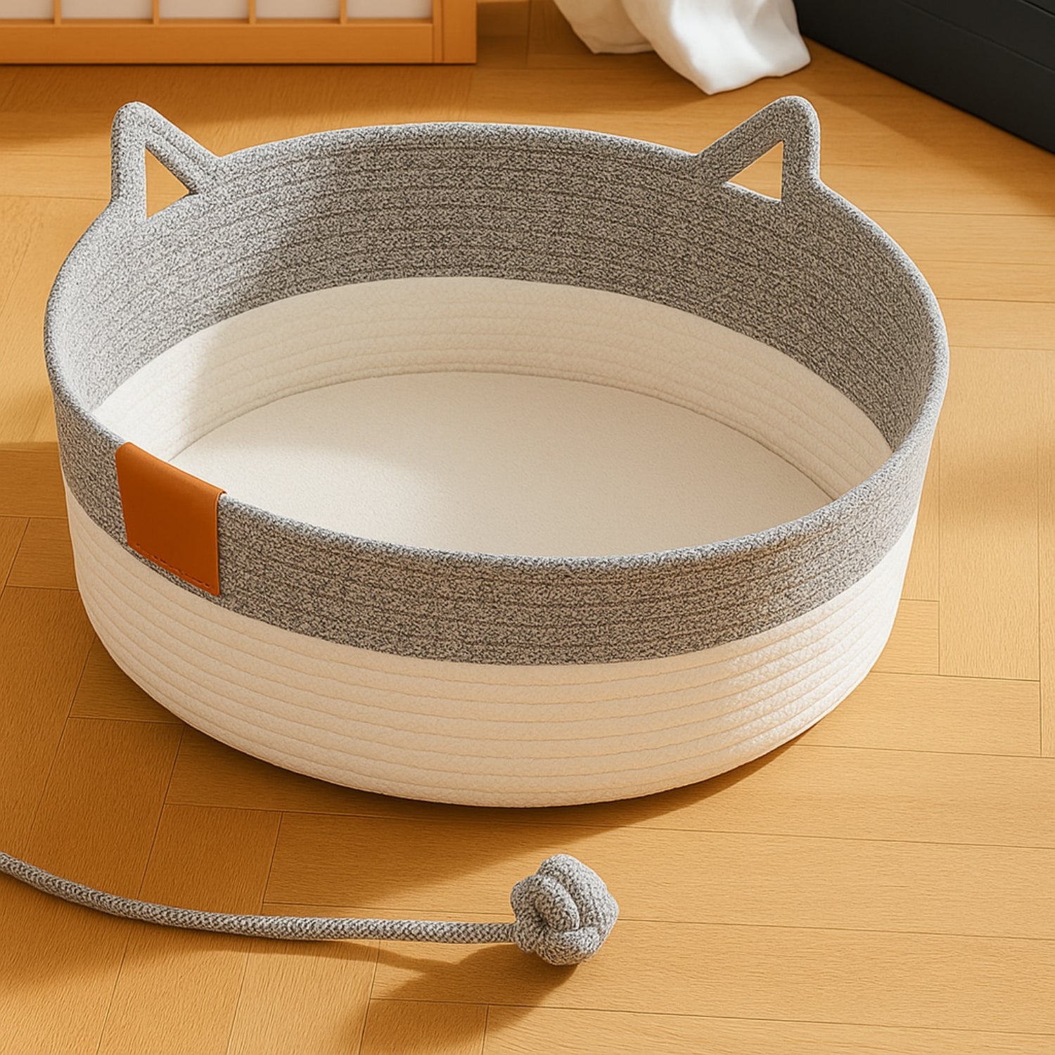 Portable Handwoven Cozy Cat Nest Bed