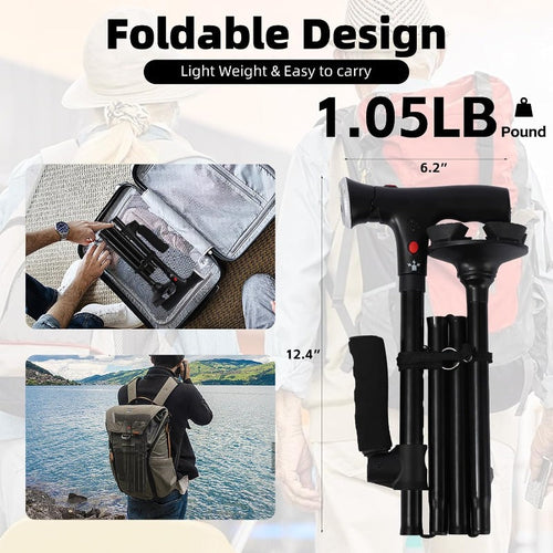 Collapsible Dual Grip Travel Cane