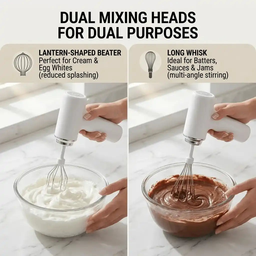 Portable Cordless 3 Speed Hand Mixer