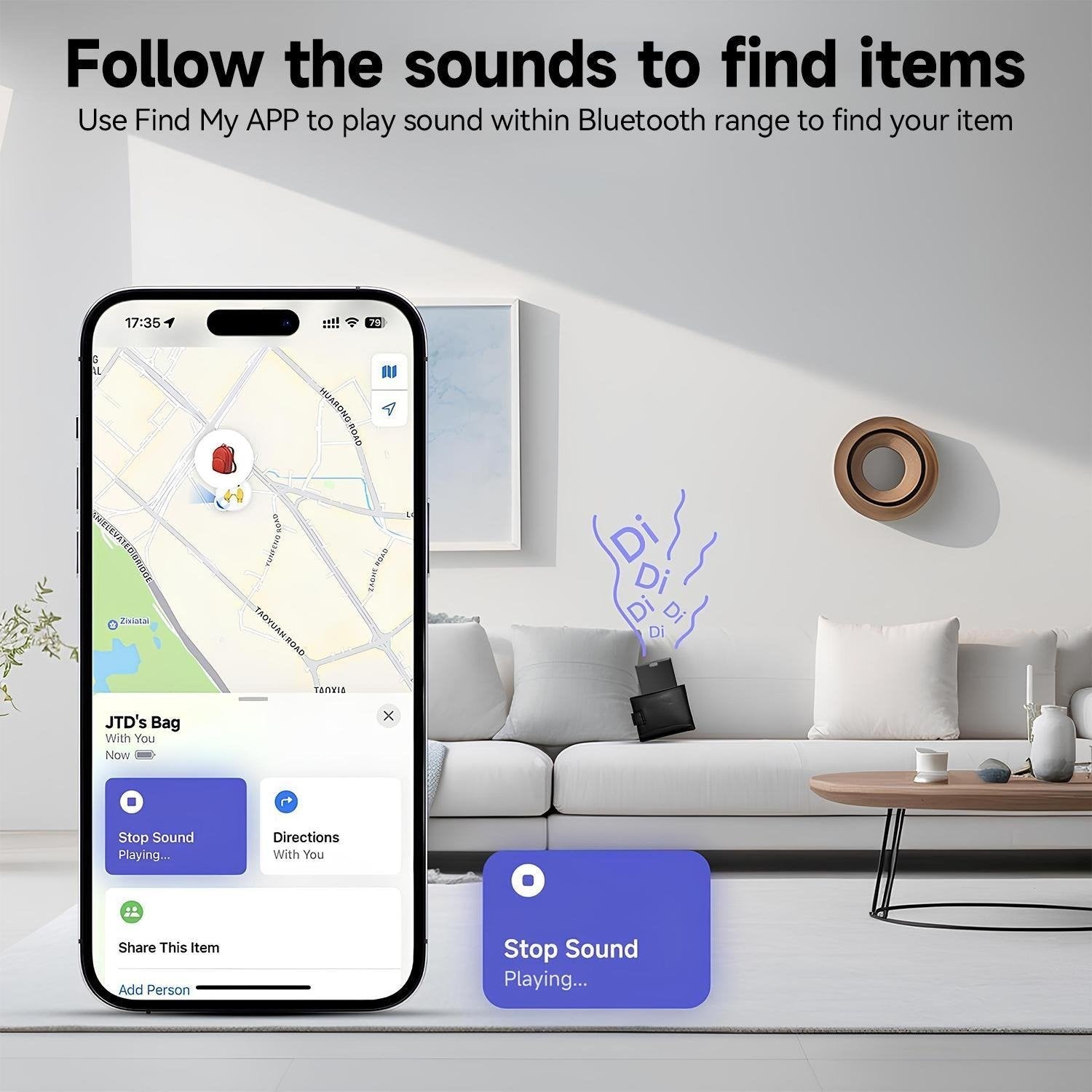 Slim Bluetooth Tracker Card | Apple MFi Certified | Works with Find My Phone*