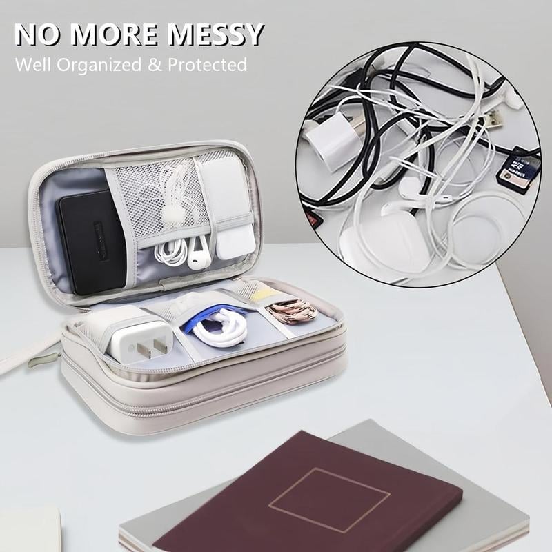 Travel Double Layers All-in-One Cable Organizer Pouch