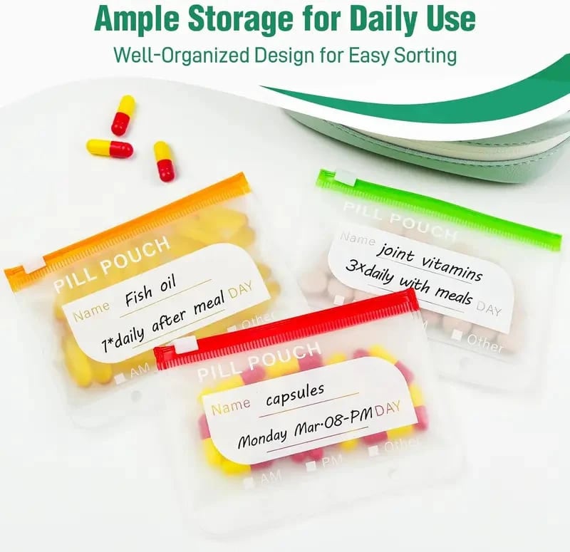 Portable Waterproof Pill Pouch Set