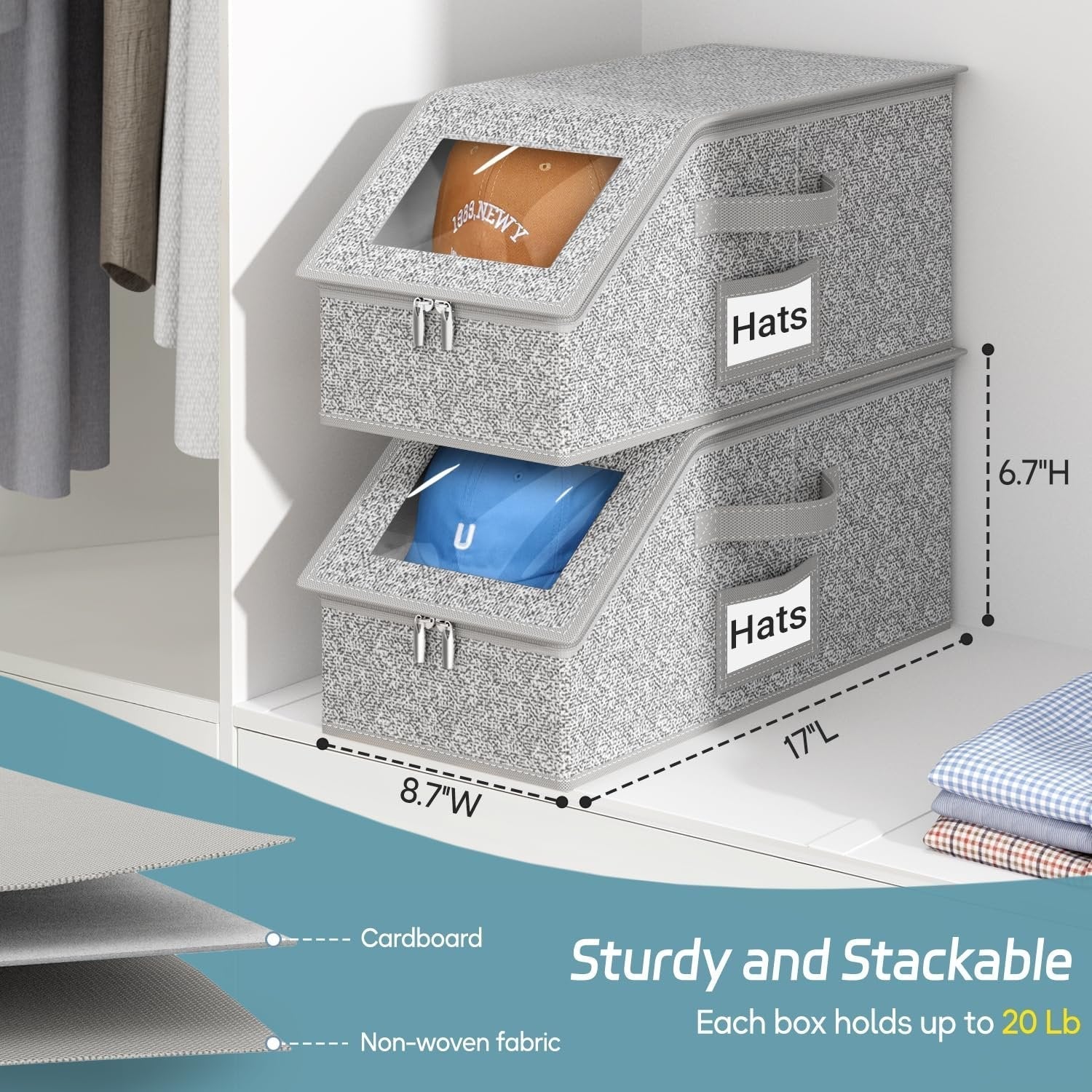 Stackable Hat Storage Box