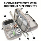 Travel Double Layers All-in-One Cable Organizer Pouch