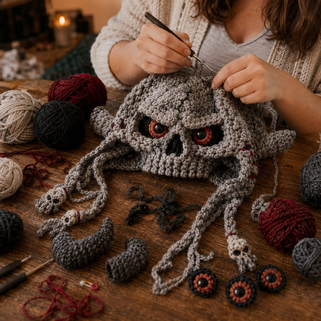 Halloween Monster Hood DIY Crochet Kit