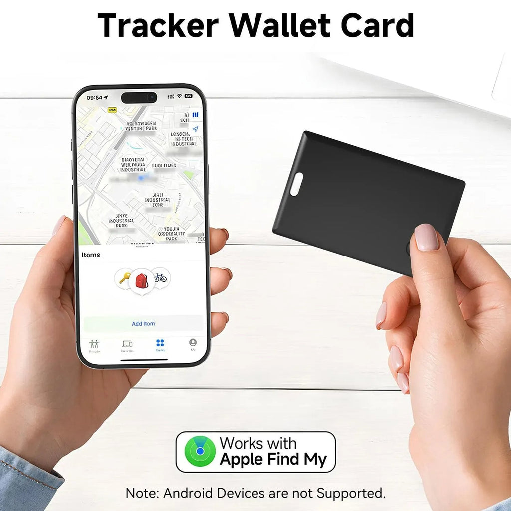 Slim Bluetooth Tracker Card | Apple MFi Certified | Works with Find My Phone*