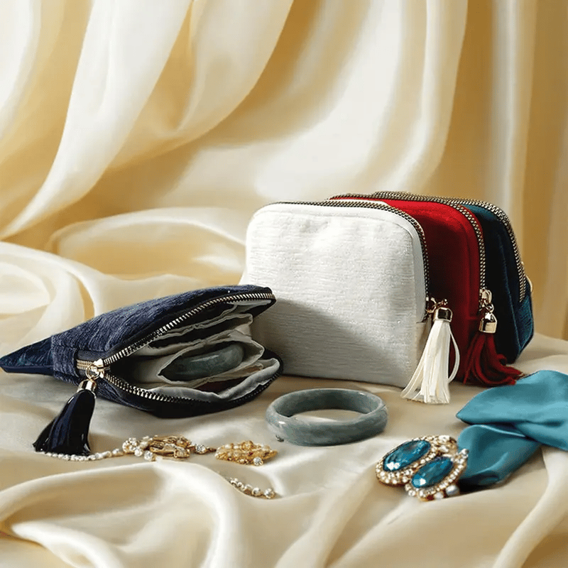 Portable Travel Jewelry Zippered Pocket Case*