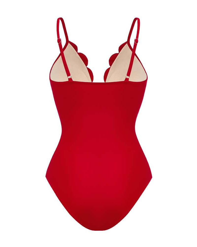 Flower Hollow One Piece Swimsuit and Skirt*