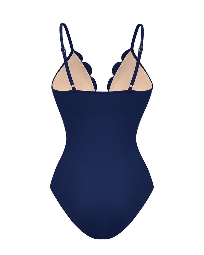 Flower Hollow One Piece Swimsuit and Skirt*