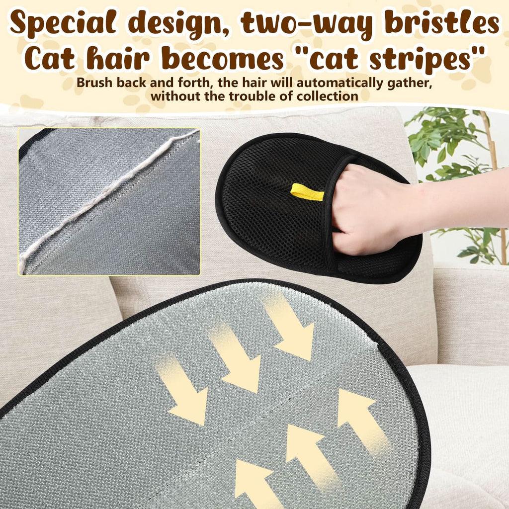 FurFlood Saver Double-Sided Pet Grooming Gloves