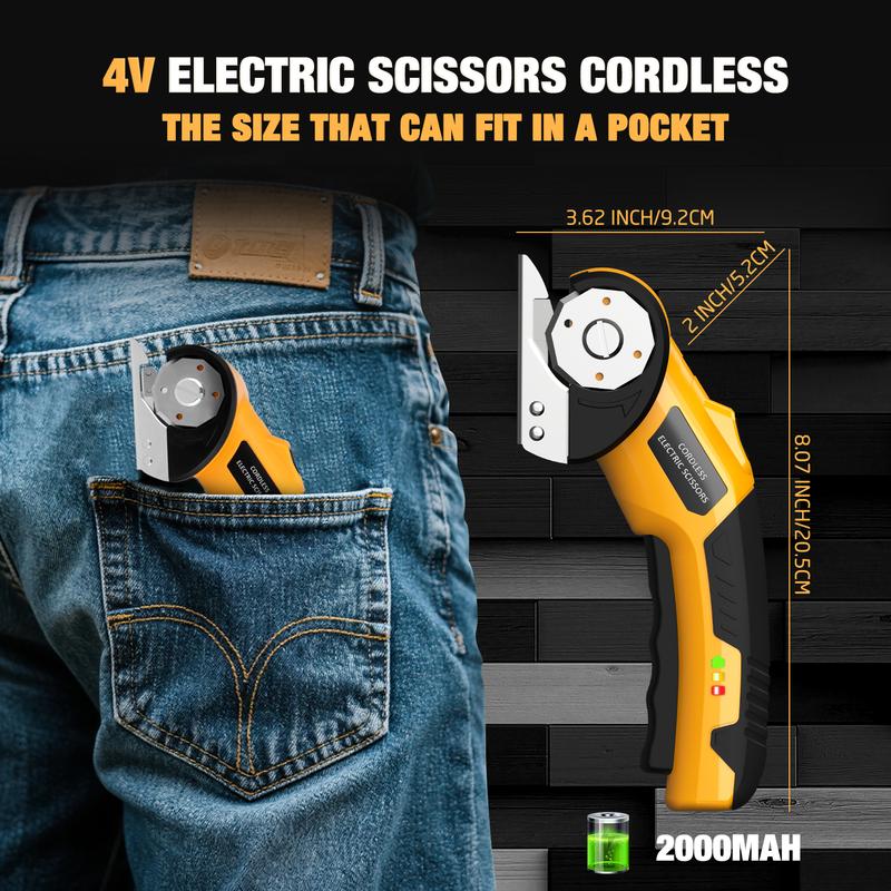 Cordless Electric Scissors 4V – Rechargeable Heavy Duty Cutter