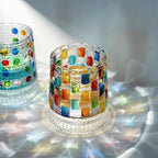 Hand Painted Embossed Rotating Whiskey Glass