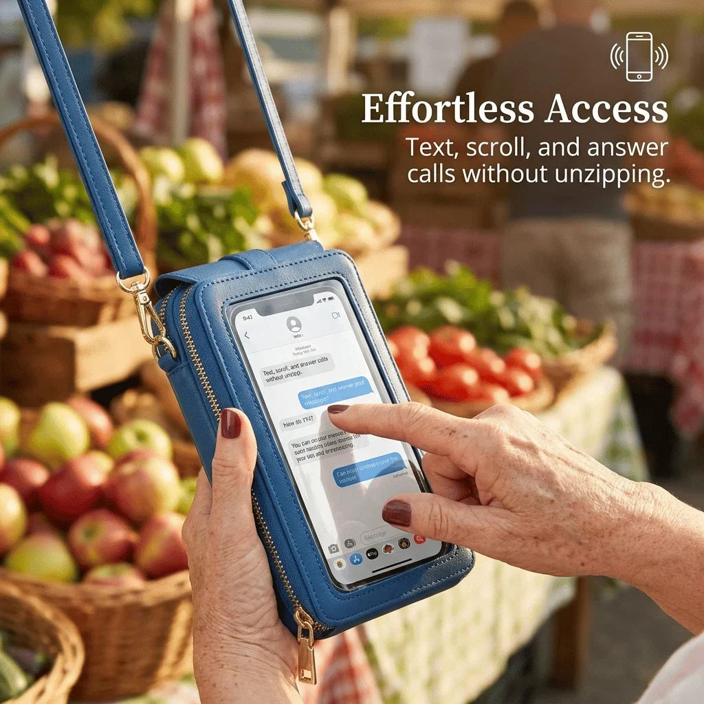 Touchscreen Crossbody Phone Wallet With Card Slots
