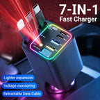 7-in-1 Retractable Car Charger