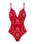 Flower Hollow One Piece Swimsuit and Skirt*