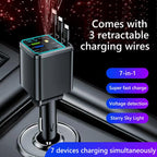 7-in-1 Retractable Car Charger